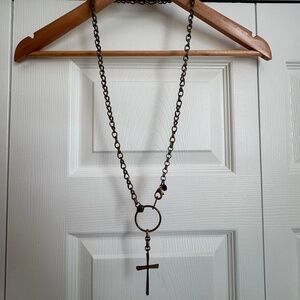 Melody Vintage Jewelry Long Necklace w/Cross